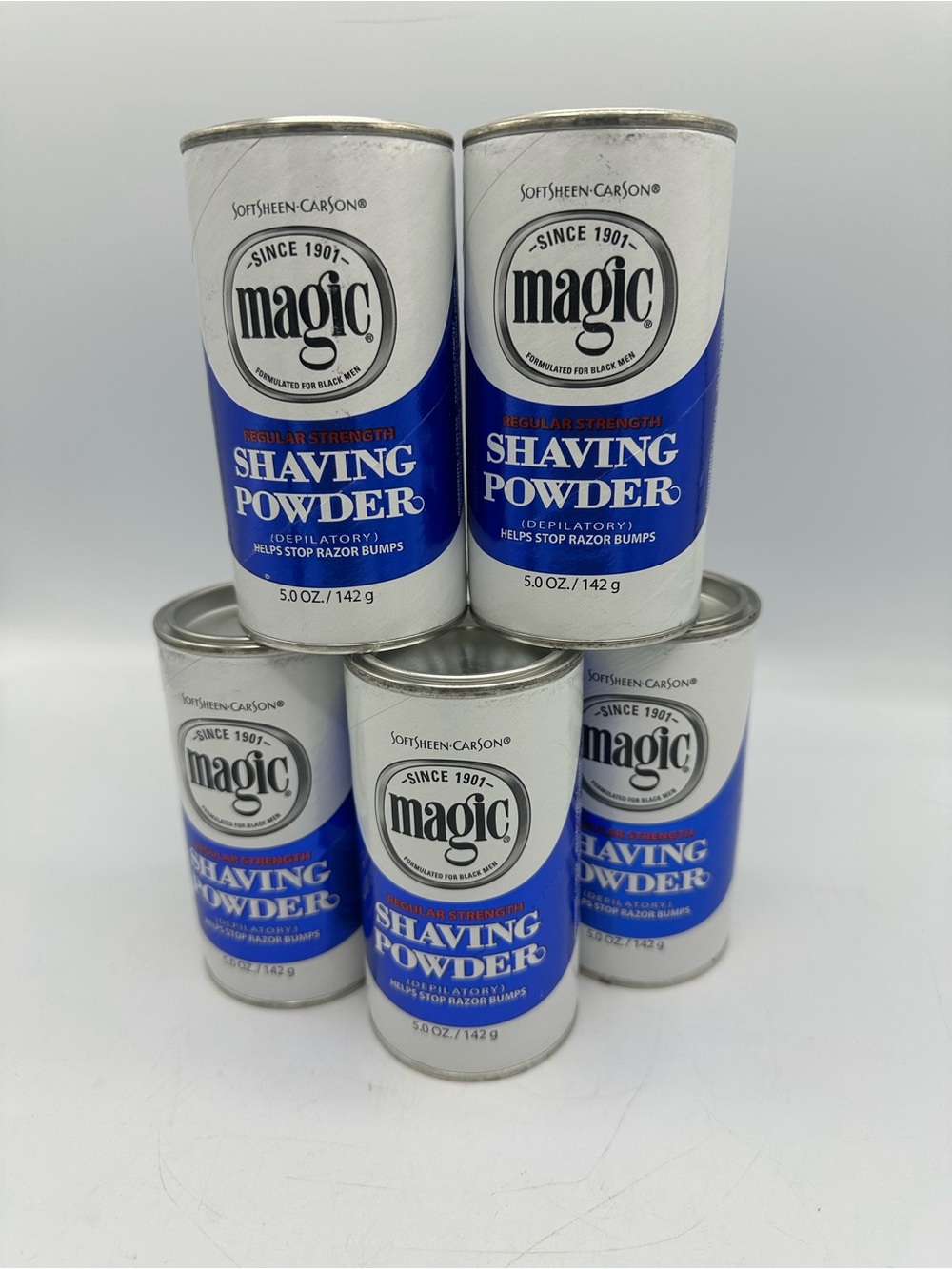 SOFTSHEEN Carson MAGIC SHAVING POWDER Regular Strength 5 oz. Discontinued Qty 5